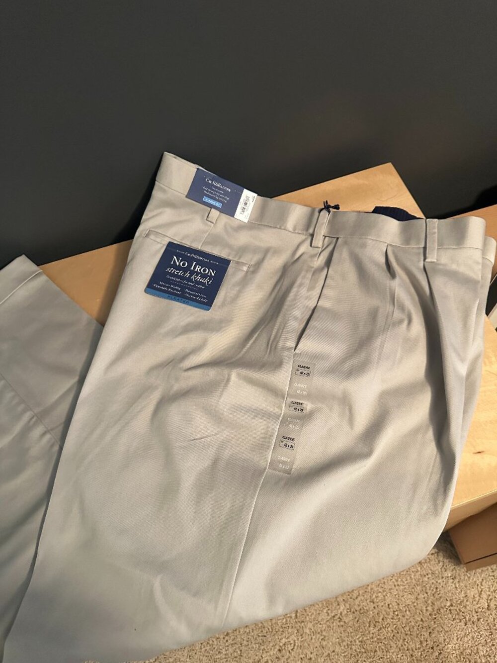 Croft & Barrow No Iron Stretch Khaki 42x 29